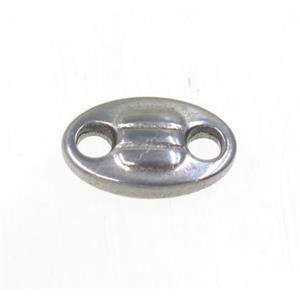 stainless steel oval connector, approx 7.5x12.5mm