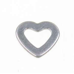 stainless steel heart connector, approx 10-11mm