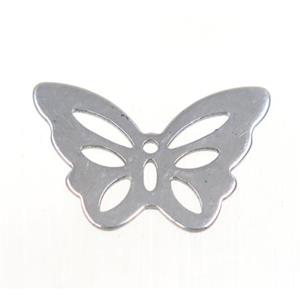 stainless steel butterfly pendant, approx 14-20mm
