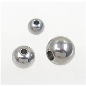 round stainless steel beads, approx 10mm dia, 3mm hole