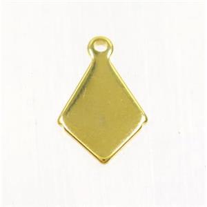 stainless steel pendant, gold plated, approx 8.5-15.5mm