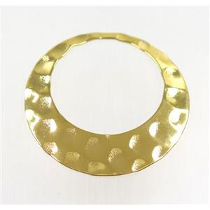 stainless steel GoGo pendant, gold plated, approx 40mm dia