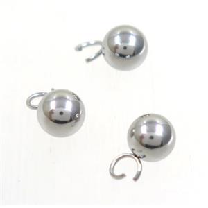 stainless steel ball pendant, approx 6mm