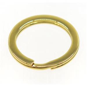 stainless steel key ring, gold plated, approx 32mm