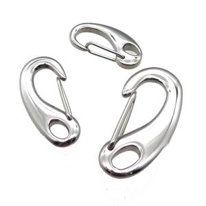 stainless steel carabiner keychain clasp, approx 12x26mm