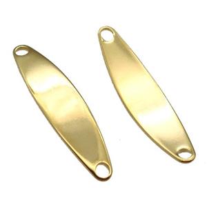 stainless steel connector, gold plated, approx 25mm length