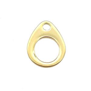 stainless steel pendant, stampings, gold plated, approx 10-12mm