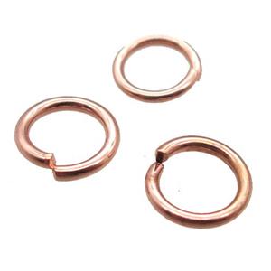 stainless steel JumpRings, rose gold, approx 7mm dia