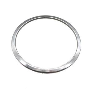 stainless steel circle JumpRings, platinum plated, approx 25mm dia