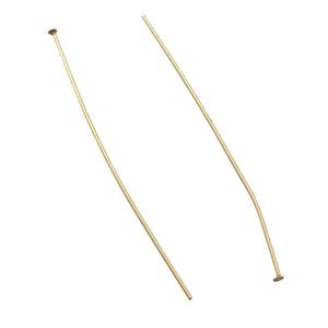 stainless steel T-headpins, gold plated, approx 50mm length