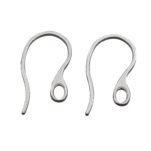 stainless steel Hook Earwire, platinum plated, approx 12-22mm