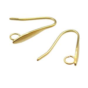 stainless steel Hook Earrings, gold plated, approx 13-18mm
