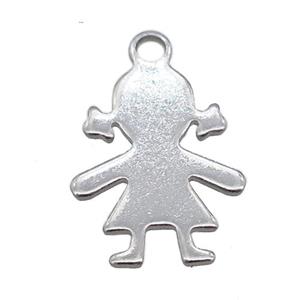 raw stainless steel kids pendant, approx 9-12mm