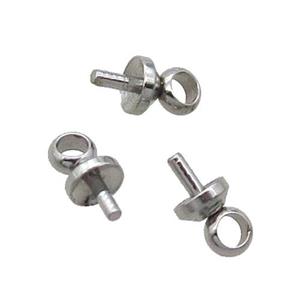 raw stainless steel bail, approx 3mm