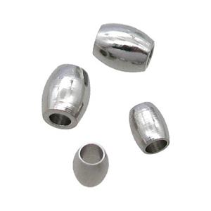 raw stainless steel barrel beads, approx 3-4mm