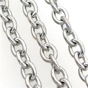 raw stainless steel chain, approx 7-9mm