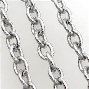 raw stainless steel chain, approx 6-8mm
