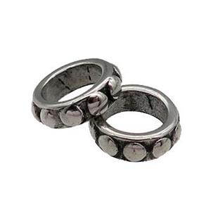 stainless steel spacer beads separator, antique silver, approx 10mm