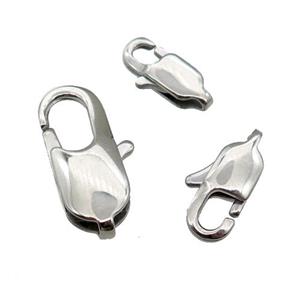 raw Stainless Steel Lobster Clasp, approx 7-13mm