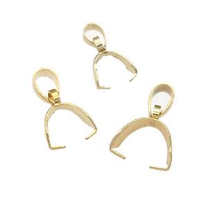 Stainless Steel Bail, gold plated, approx 5-12mm