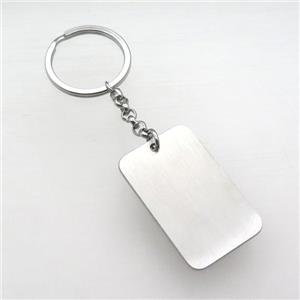 raw Stainless Steel keychain pendant, approx 28-45mm, 30mm dia