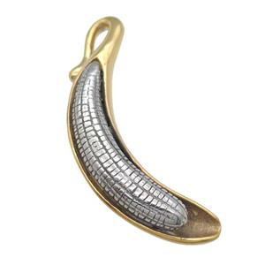 Stainless Steel banana pendant gold plated, approx 16-60mm