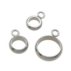 raw Stainless Steel Hanger Bail, approx 8mm dia