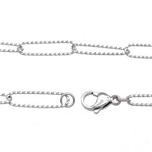 Raw Stainless Steel Necklace Chain, approx 5-20mm, 50cm length
