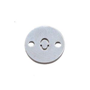 Raw Stainless Steel Circle Number0 Connector, approx 10mm dia