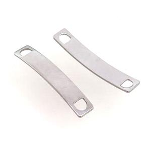 Raw Stainless Steel Connector Bend Rectangle, approx 7-38mm