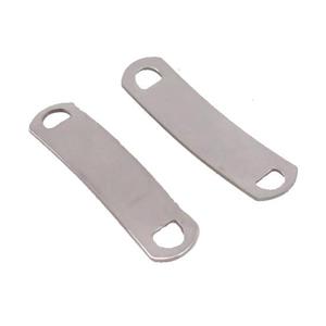 Raw Stainless Steel Connector Bend Rectangle, approx 10-40mm