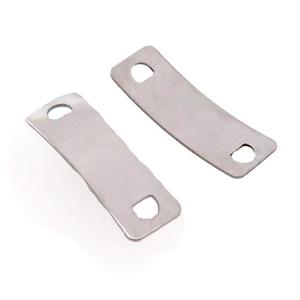 Raw Stainless Steel Connector Bend Rectangle, approx 14-42mm
