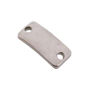 Raw Stainless Steel Connector Bend Rectangle, approx 9-20mm