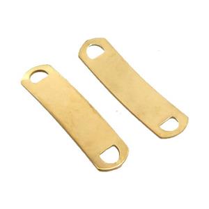 Stainless Steel Connector Bend Rectangle Gold Plated, approx 10-40mm