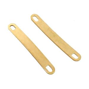 Stainless Steel Connector Bend Rectangle Gold Plated, approx 6-50mm