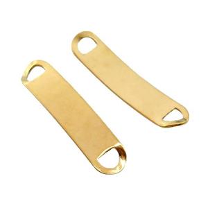 Stainless Steel Connector Bend Rectangle Gold Plated, approx 10-45mm