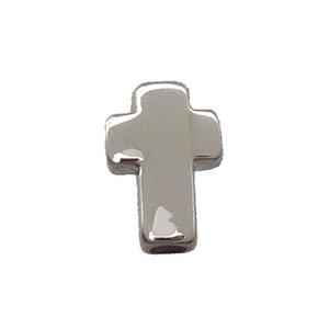 Stainless Steel Cross Beads Raw Large Hole, approx 10-14mm, 2.5x3mm hole