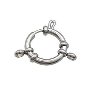Raw Stainless Steel Clasp, approx 16mm