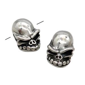 Stainless Steel Skull Beads Antique Silver, approx 11-18.5mm