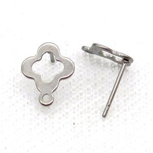 Raw Stainless Steel Stud Earring, approx 10mm