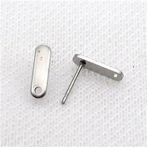 Raw Stainless Steel Stud Earring Stick, approx 12mm
