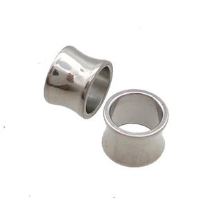 Raw Stainless Steel Bamboo Beads Large Hole, approx 11mm, 8mm hole