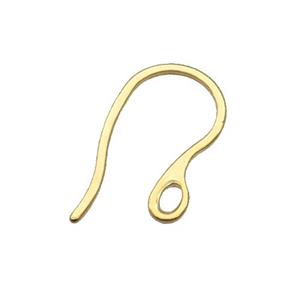 Stainless Steel Hook Earring Gold Plated, approx 12-22mm