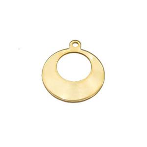 Stainless Steel GoGo Pendant Gold Plated, approx 21mm