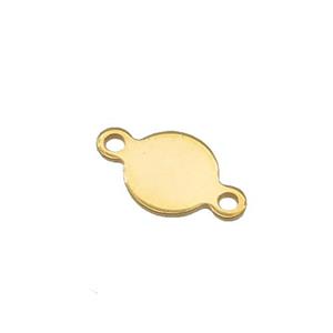 Stainless Steel Circle Connector Gold Plated, approx 7mm