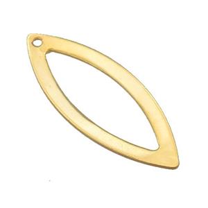 Stainless Steel Marquise Oval Pendant Gold Plated, approx 14.5-37mm