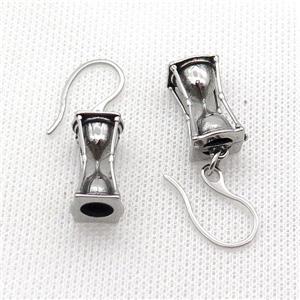 Stainless Steel Hook Earring Allah Lamp Antique Silver, approx 12-20mm
