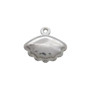 Raw Stainless Steel Pendant Sea Shell, approx 8.5-13mm