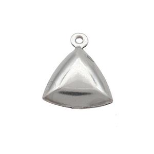 Raw Stainless Steel Triangle Pendant, approx 12mm