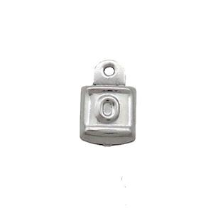 Raw Stainless Steel Pendant, approx 7-11mm